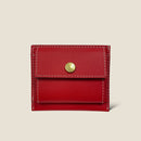 [French calf] <br>Mini -snap wallet<br>color: Red
