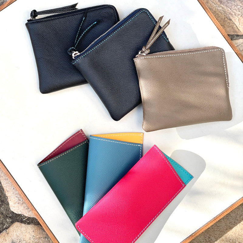 [French calf] <br>Pouch S<br>color: Black