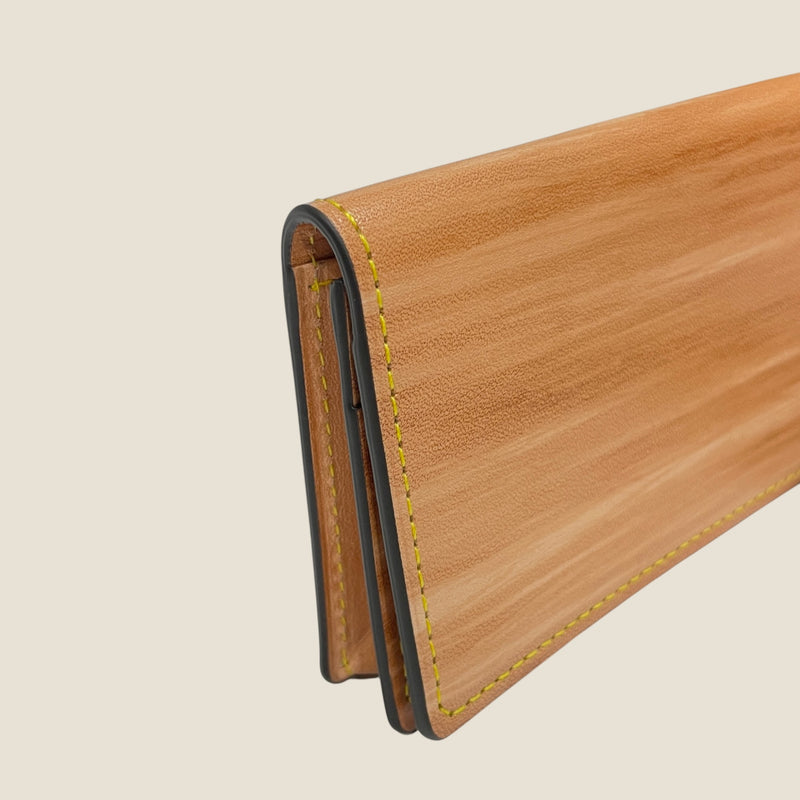 [柿渋染め] <br>通しマチカードケース