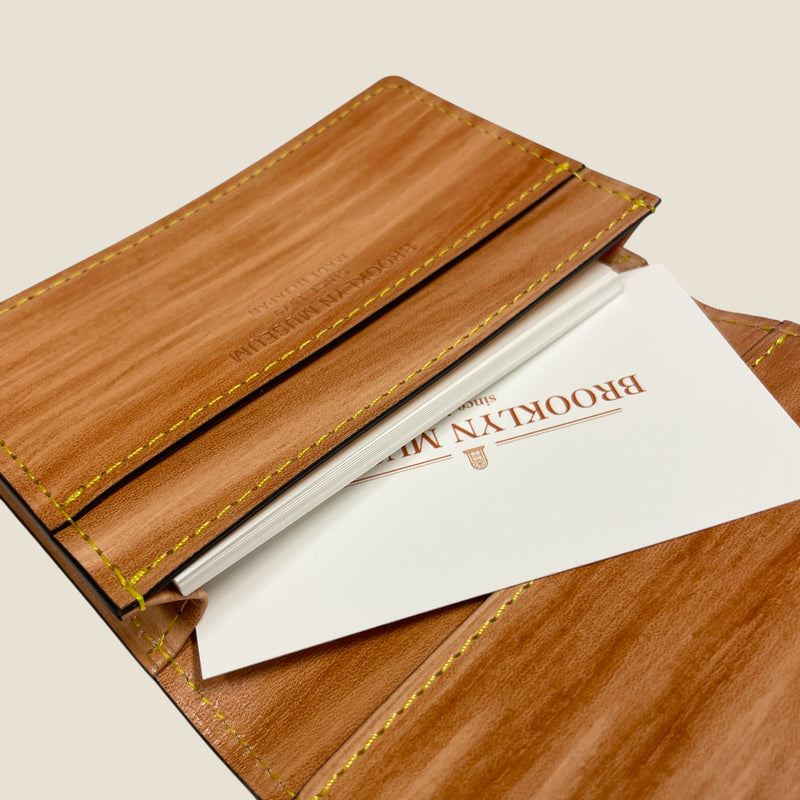 [柿渋染め] <br>通しマチカードケース