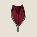 [クロコパターン] <br>Lジップロングウォレット<br>color：ダークブラウン