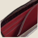 [クロコパターン] <br>Lジップロングウォレット<br>color：ダークブラウン