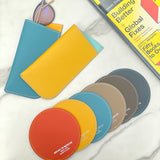 [French calf] <br>glasses case<br>color: Jean blue
