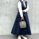 [Shrink leather]<br>postman mini shoulder<br>color: ethane gray