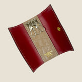 [Croc pattern leather] <br>triple key case<br>color: taupe