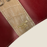 [Croc pattern leather] <br>triple key case<br>color: taupe
