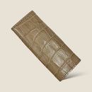 [クロコパターンレザー] <br>三連キーケース<br>color：トープ