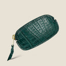 [カラークロコダイル]<br>スマートコインケース<br>color：グリーン