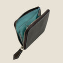 [フレンチカーフ] <br>ハーフLジップウォレット<br>color：ダークブラウン