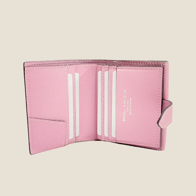 [French calf] <br>Hook -up wallet<br> Color: Mauve Pink x Off White Stitch