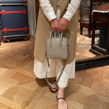 [Shrink leather]<br>postman mini shoulder<br>color: taupe