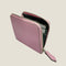 [French calf] <br>Half L zip wallet<br>color: Mauve Pink