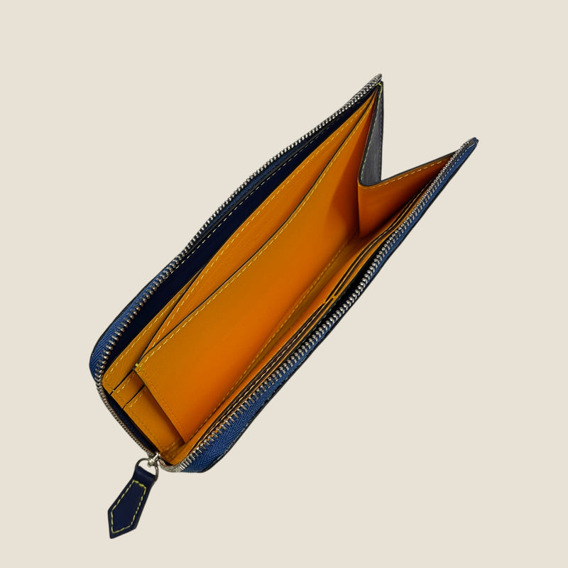 [藍染め] <br>Lジップロングウォレット