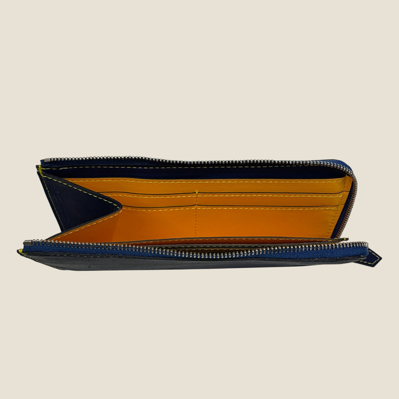 [藍染め] <br>Lジップロングウォレット