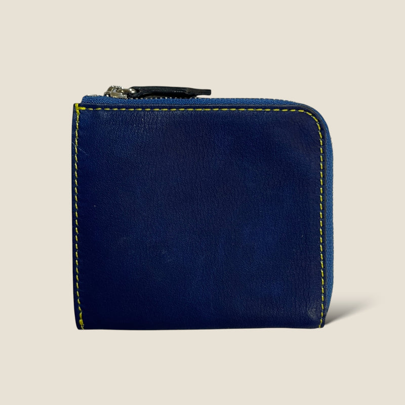 [藍染め] <br>ハーフLジップウォレット
