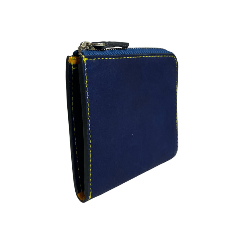 [Indigo dye] <br>Half L zip wallet<br>【Build-to-order manufacturing】