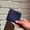 [Indigo dye] <br>Half L zip wallet<br>【Build-to-order manufacturing】