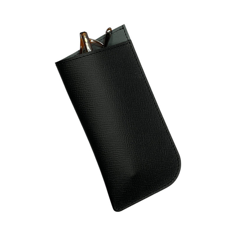 [French calf] <br>glasses case<br>color: Black