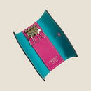 [フレンチカーフ] <br>三連キーケース<br>color：マゼンタピンク