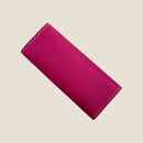 [フレンチカーフ] <br>三連キーケース<br>color：マゼンタピンク