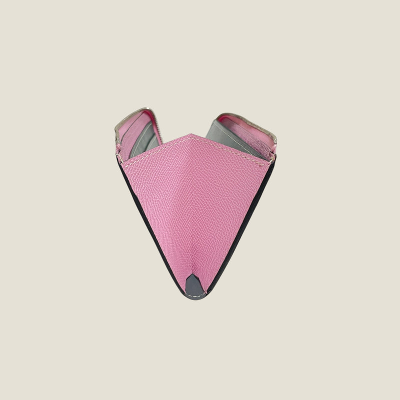 [French calf] <br>L Zip long wallet<br>color: Mauve Pink