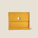 [French calf] <br>Mini -snap wallet<br>color: Yellow