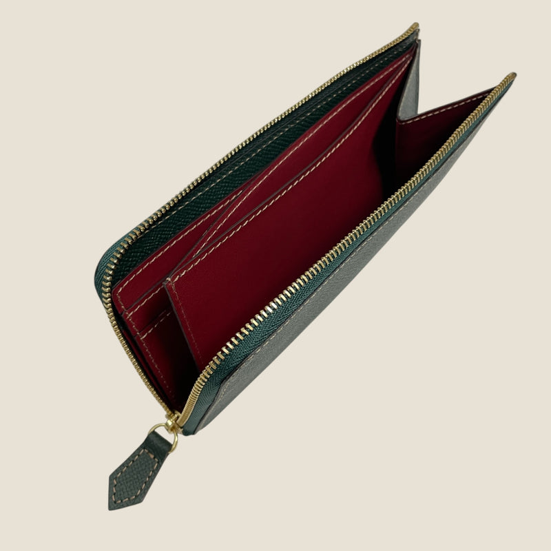 LONA ブリティッシュグリーン L zip wallet 長財布 LONA ブリティッシュグリーン L zip wallet 長財布