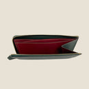 [フレンチカーフ] <br>Lジップロングウォレット<br>color：ダークグリーン