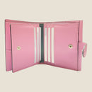 [French calf] <br>Hook -up wallet<br> Color: Mauve Pink x Off White Stitch