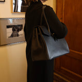[Shrink leather x croco pattern leather]<br>Voyage L bag<br>color: black