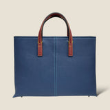 [French calf] <br>Bercy tote bag<br>color: ink blue x red<br>[Made to order]