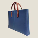 [French calf] <br>Bercy tote bag<br>color: ink blue x red<br>[Made to order]