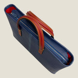 [French calf] <br>Bercy tote bag<br>color: ink blue x red<br>[Made to order]