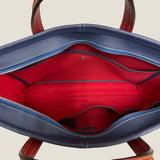 [French calf] <br>Bercy tote bag<br>color: ink blue x red<br>[Made to order]