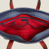 [French calf] <br>Bercy tote bag<br>color: ink blue x red<br>[Made to order]