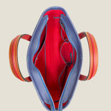 [French calf] <br>Bercy tote bag<br>color: ink blue x red<br>[Made to order]