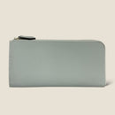 [フレンチカーフ] <br>Lジップロングウォレット<br>color：アイスグレー