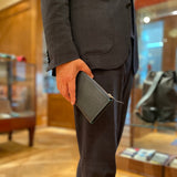 [French calf] <br>L zip long wallet<br>color: navy<br>[Scheduled to arrive in mid-August]