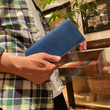 [藍染め] <br>ササマチ長財布<br>【ご予約受付中：お届け目安３ヶ月程】