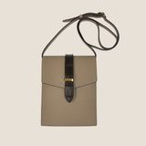 [Taurillon Lagoon x Crocodile]<br>voyage shoulder<br>color: taupe