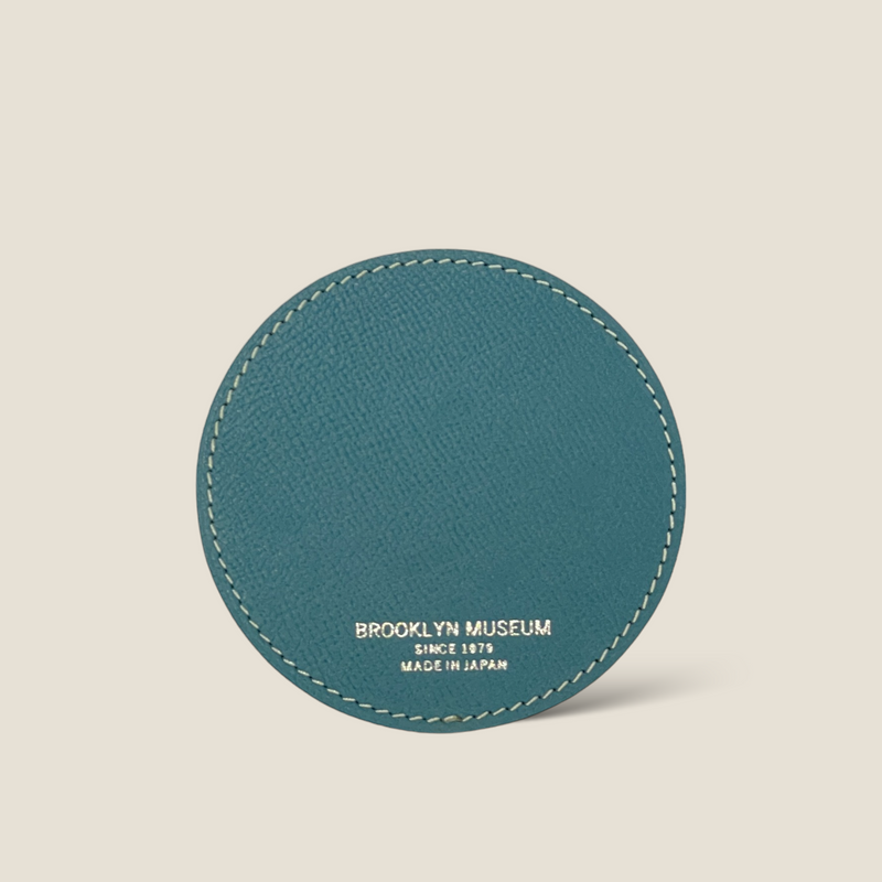 [French calf] <br>coaster<br>color: Gene Blue