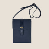 [Taurillon Lagoon x Crocodile]<br>voyage shoulder<br>color: navy