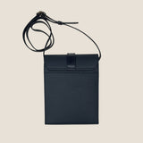 [Taurillon Lagoon x Crocodile]<br>voyage shoulder<br>color: navy