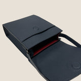 [Taurillon Lagoon x Crocodile]<br>voyage shoulder<br>color: navy