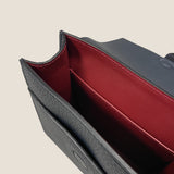 [Taurillon Lagoon x Crocodile]<br>voyage shoulder<br>color: navy