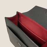 [Taurillon Lagoon x Crocodile]<br>voyage shoulder<br>color: black