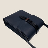 [Shrink leather x croco pattern leather]<br>voyage shoulder<br>color: navy