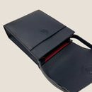 [シュリンクレザー×クロコパターンレザー]<br>ヴォヤージュサコッシュ<br>color：ネイビー