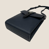 [Shrink leather x croco pattern leather]<br>voyage shoulder<br>color: navy