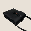 [シュリンクレザー×クロコパターンレザー]<br>ヴォヤージュサコッシュ<br>color：ブラック